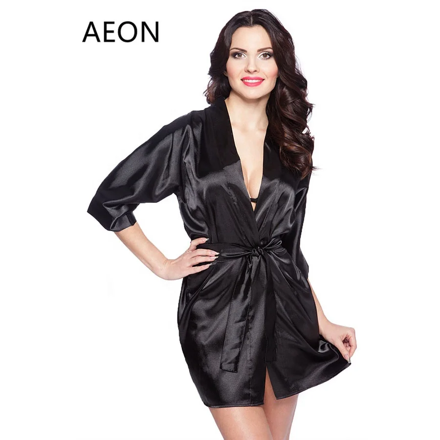 
Wholesale satin silky kimono robe bridesmaid robe blank luxury satin bride robe for wedding party 