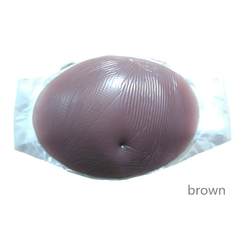 fake pregnancy belly Hot Selling Brown Silicone Artificial Belly Pregnant Belly for Crossdresser Wholesale