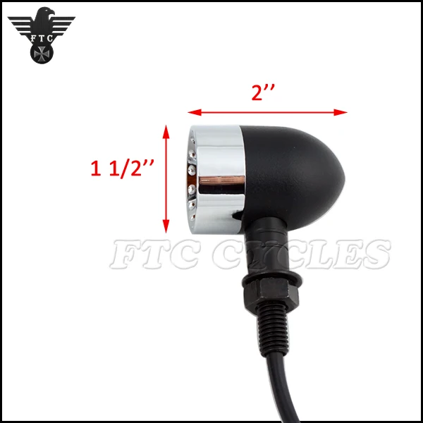 Aluminum Custom Chrome Bezel Vintage Motorcycle Turn Signal Lights