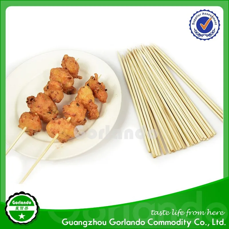 Small Dried Round BBQ Natural Thin Bamboo Stick