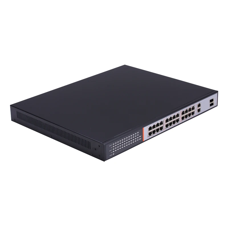 
2 Uplink 100Mbps Unmanaged 24 Ports PoE switch 
