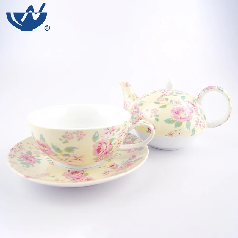 One Person Grace Luxurious Fine Bone China European Tea Set Porcelain For Gift