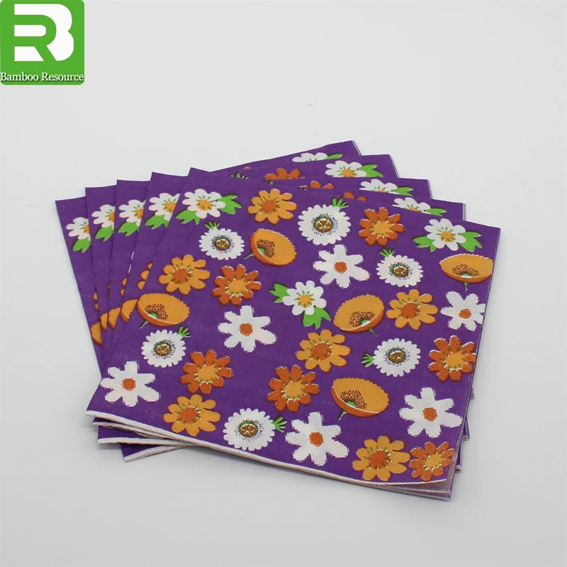 1 PLY 2 PLY 3 PLY art design custom printed paper napkin