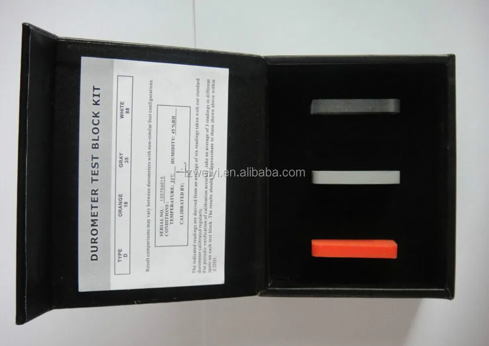 Shore D durometer test block