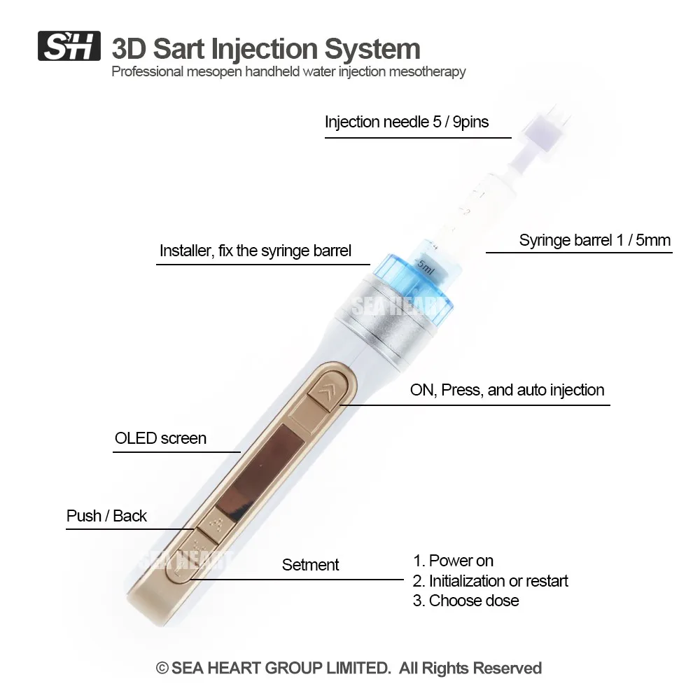 2020 Hot Handheld 3D Smart Injection Mesotherapy for skin tightening