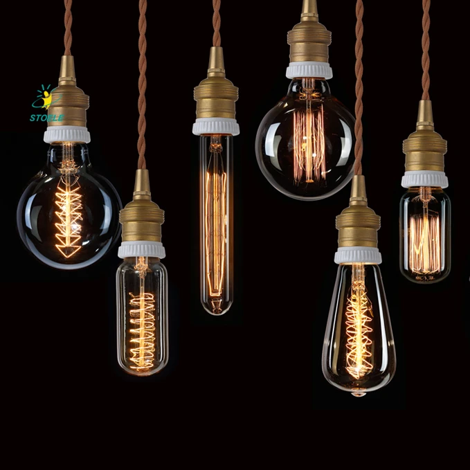 
Decorative Edison Light Bulb 40W Vintage Antique Light Bulbs Dimmable T45 E26 E27 Tubular Style Bulb for Home Light Fixtures  (62040343253)
