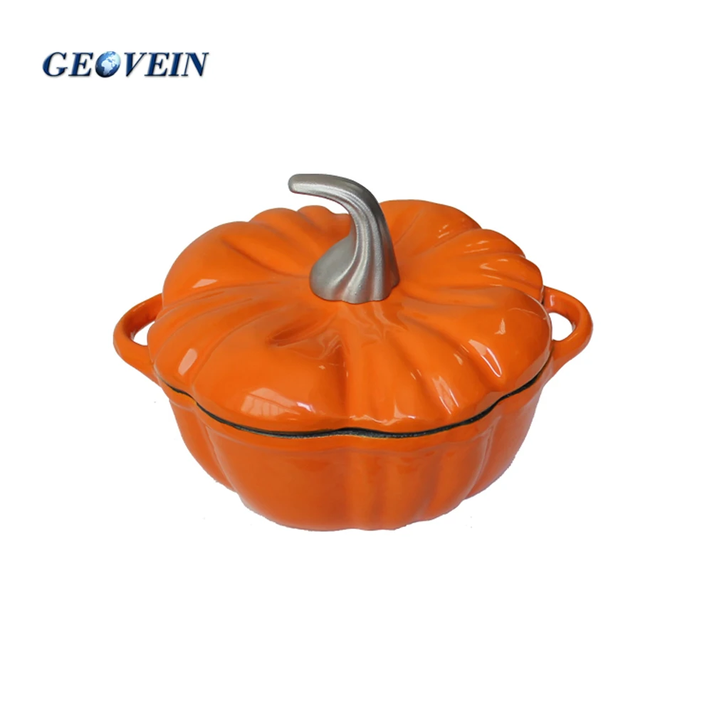 Amazon top seller enamel pumpkin shape cast iron enamel cookware