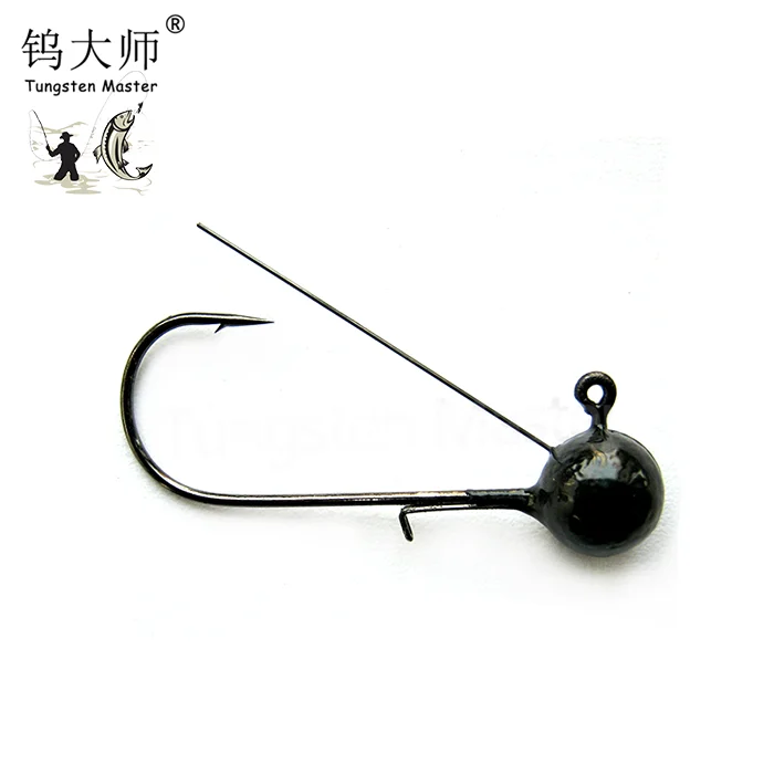 Professional bass fishing wolfram ball jig head, tungsten weight football metal fishing jigheads