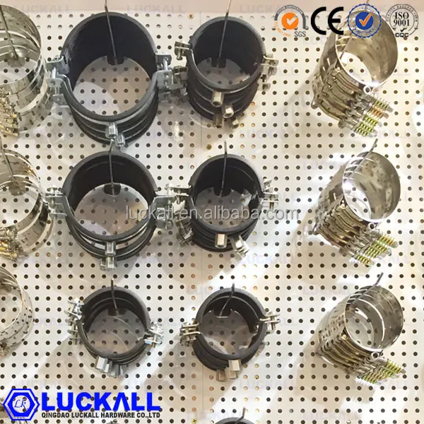 Ss316 Rubber Sleeve High Pressure With Epdm Rubber Lining Hanging Pipe Clamp