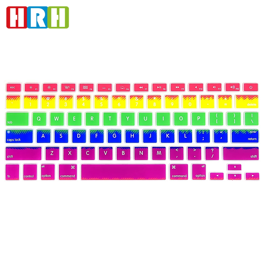 английский силиконовые радуга клавиатуры обложка для macbook air 13 английская версия