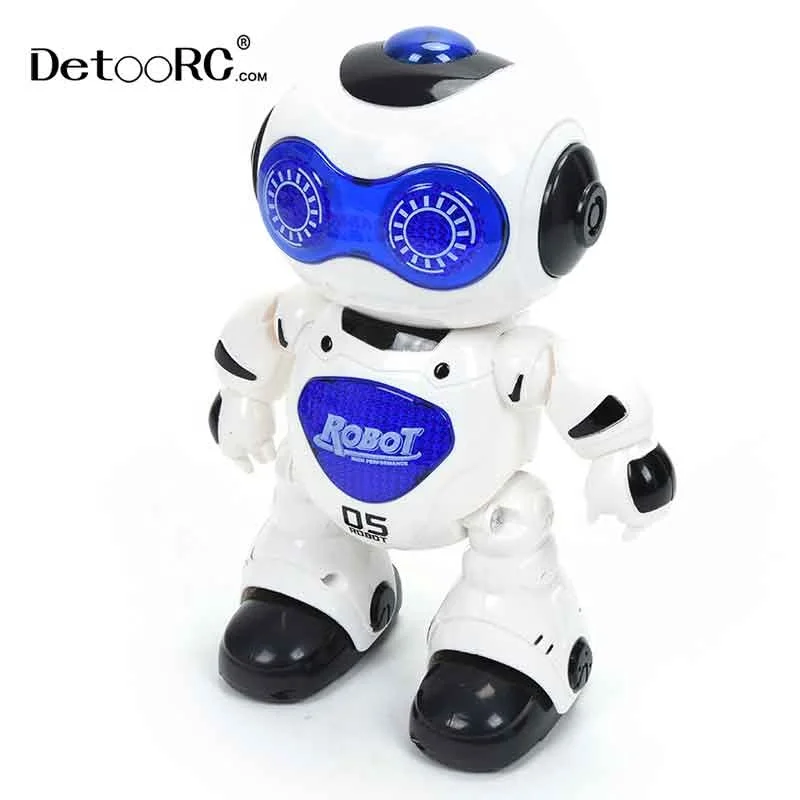 
Detoo Wholesale walking electronic robert tin rc toys Kids smart music and dancing robot toy intelligent 