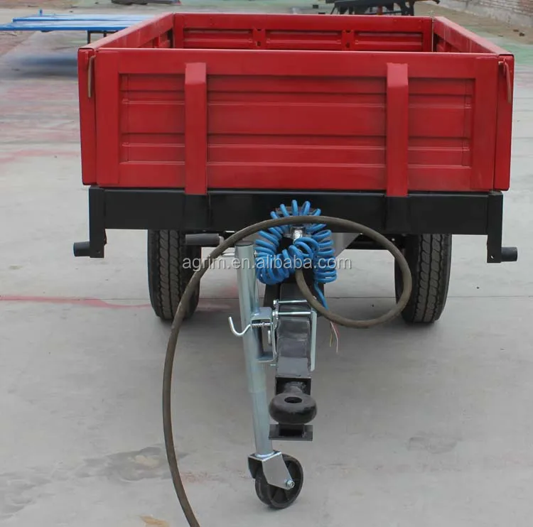 farm machine 2 ton single axle small farm tractor trailer
