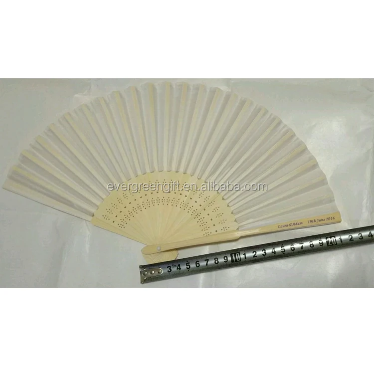 free shipping 8.25inch 21cm white Chinese Folding Bamboo Silk Hand Fans with printing bride and groom name