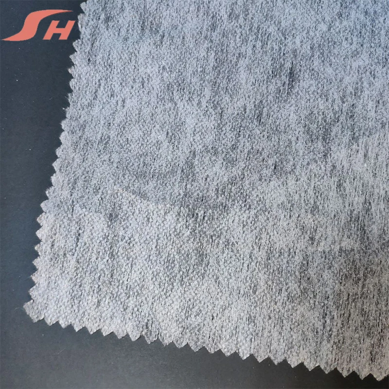 
Single/double dot 100% polyester adhesive nonwoven fusing interlining fabric 