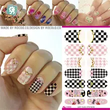 The new second generation Korean cartoon butterfly makeup water shift free nail polish nail stickers Manicure