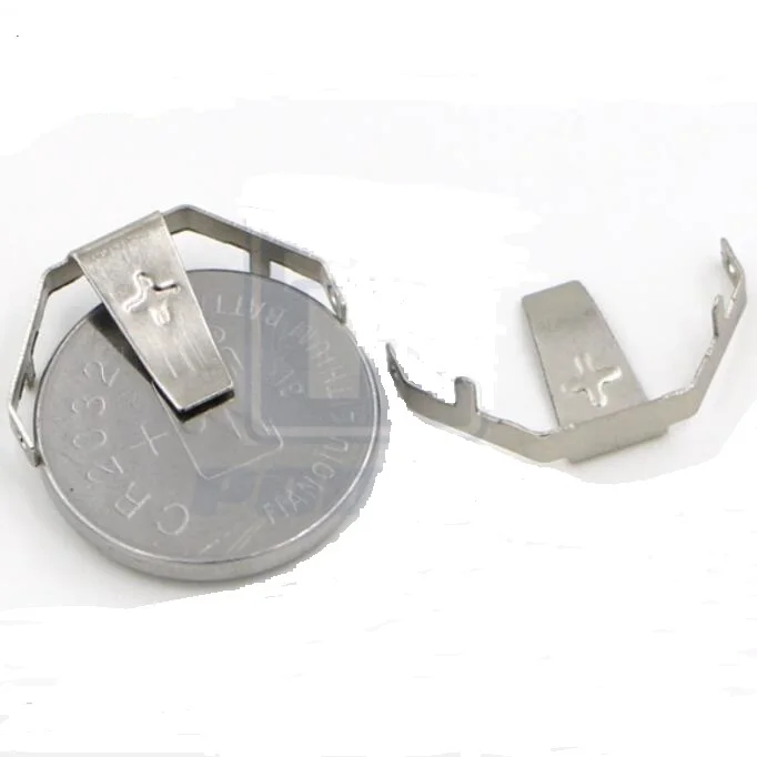 3v THM DIP Metal Button Coin Cell CR2032 battery holder Contact Clips for CR2032 WDS-0003