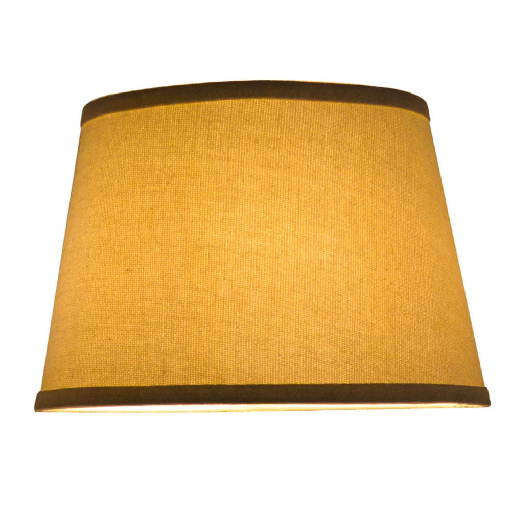 
Sales promotion white color cotton fabric lampshade harp lamp cover 