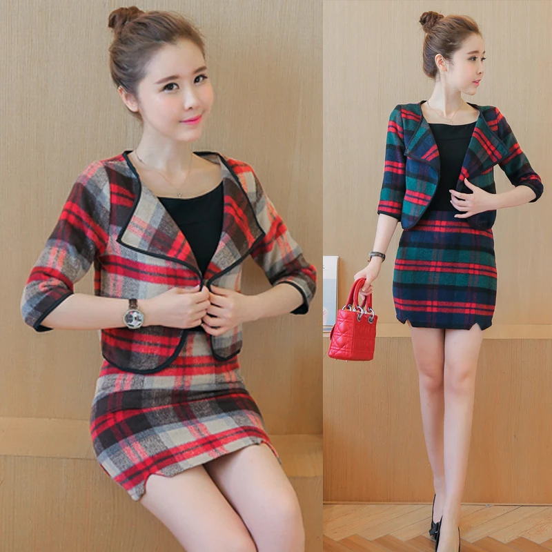 2016 Autumn font b Winter b font New Women Ladies Small Fragrant Wind Slim Long sleeved