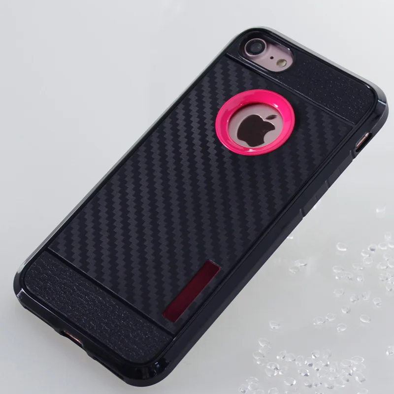 Оптовая продажа OEM мобильных аксессуаров черный мягкий углеродного волокна узор ТПУ сотовый телефон чехол для iPhone 7 8 Plus x