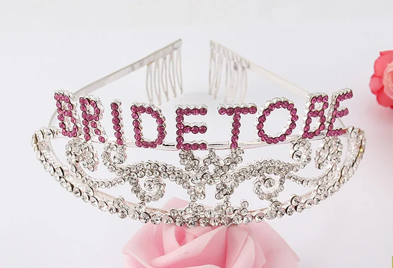 Free Shipping Hen Party Decorations Bride To Be Tiara Bachelorette Headband Supplies