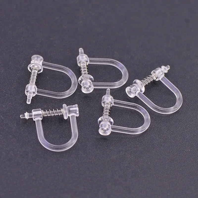 Making Resin earring cheap plastic earrings with golden spring PE86261