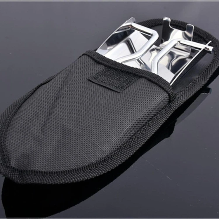 Stainless Steel Garden Folding Trowel- Ergonomic Grip - Perfect Hand Shovel for Weeding, Transplanting and Digging in Garden.