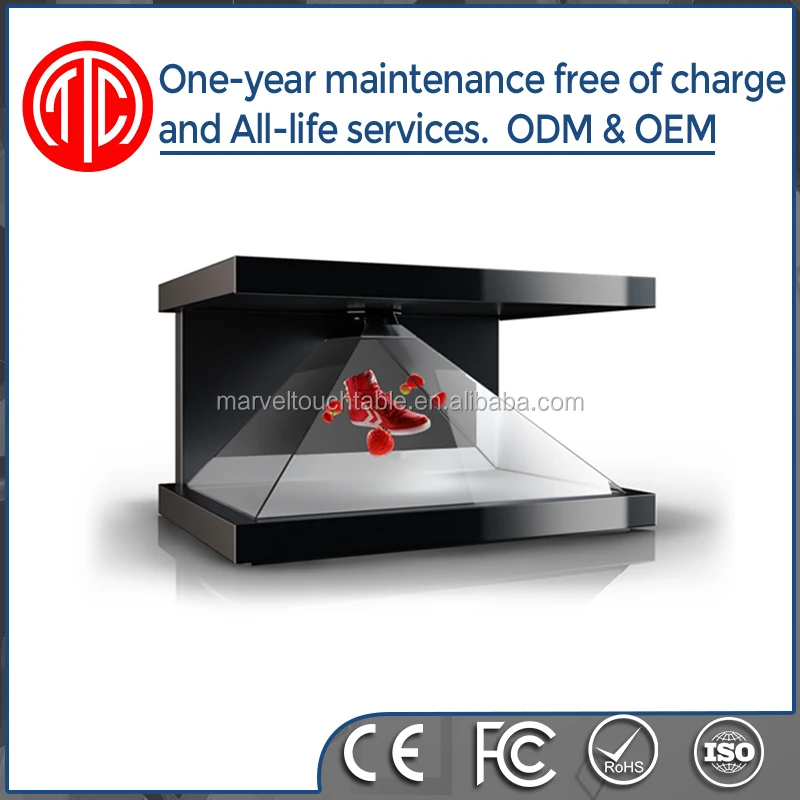 New advertising 3d Holographic Pyramid Hologram in exhibition activities/presentations/museums