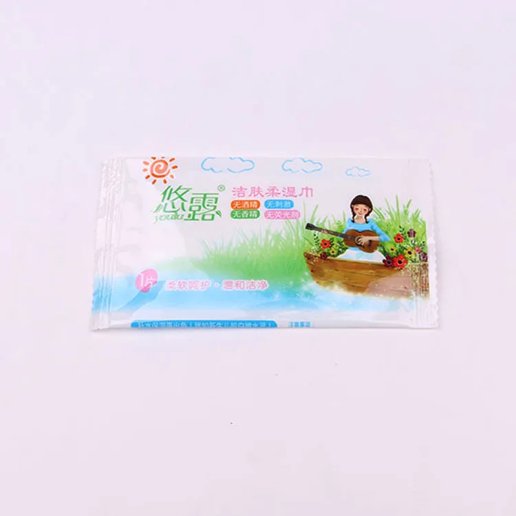 Disposable Non-woven refreshing wet wipes Independent packaging wet napkin