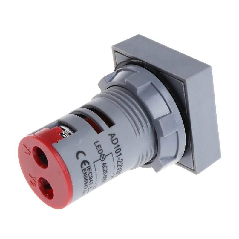 AC 12-500V 22MM Digital Voltage Meter Indicator Light Voltmeter Square Panel LED