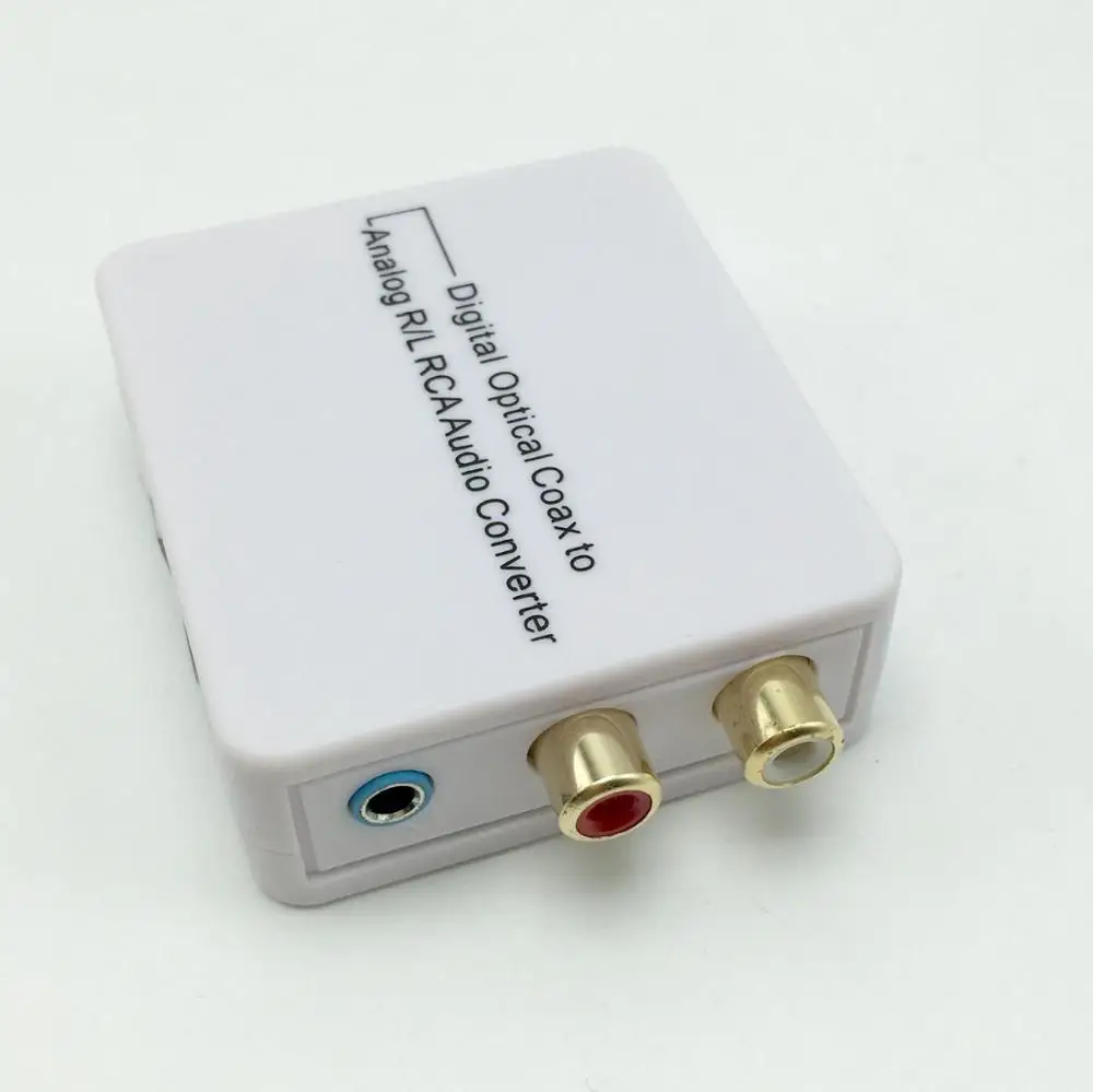 Analog R/L Rca to Digital Optical Coax Converter With DC Cable Audio Converter