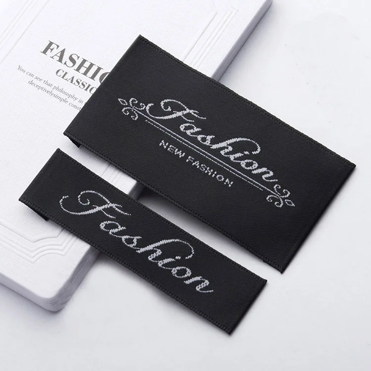 Hot selling Custom logo size color design sewing clothing woven labels for shirt with cheap price