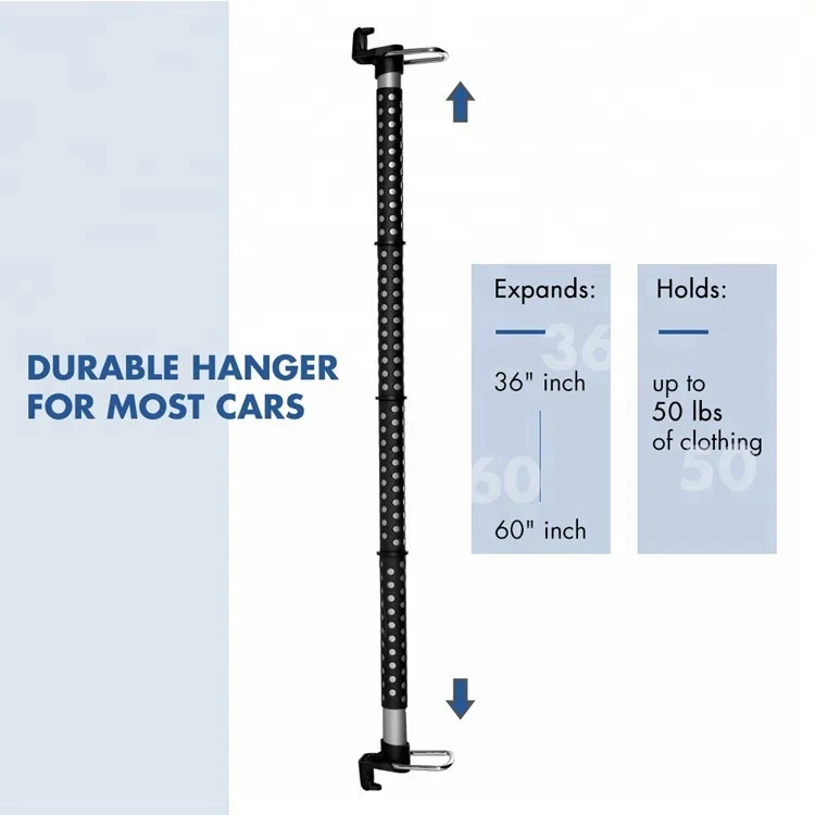 Vehicle Clothes Hanger Carrier Expandable Car Clothes Hanger Suitable for Most Cars Trucks SUVs