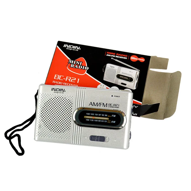 World Universal Portable Pocket AM/FM Radio from China mini handheld all band Player Set Built in Speaker small Receiver BC-R21