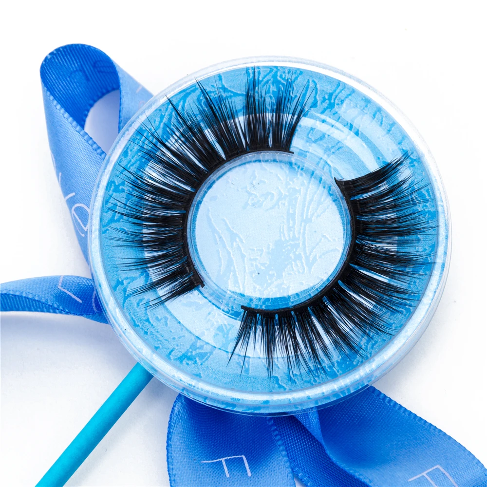 Wholesale Product 3D Mink False Eyelash Strip Lashes Lollipop Packaging