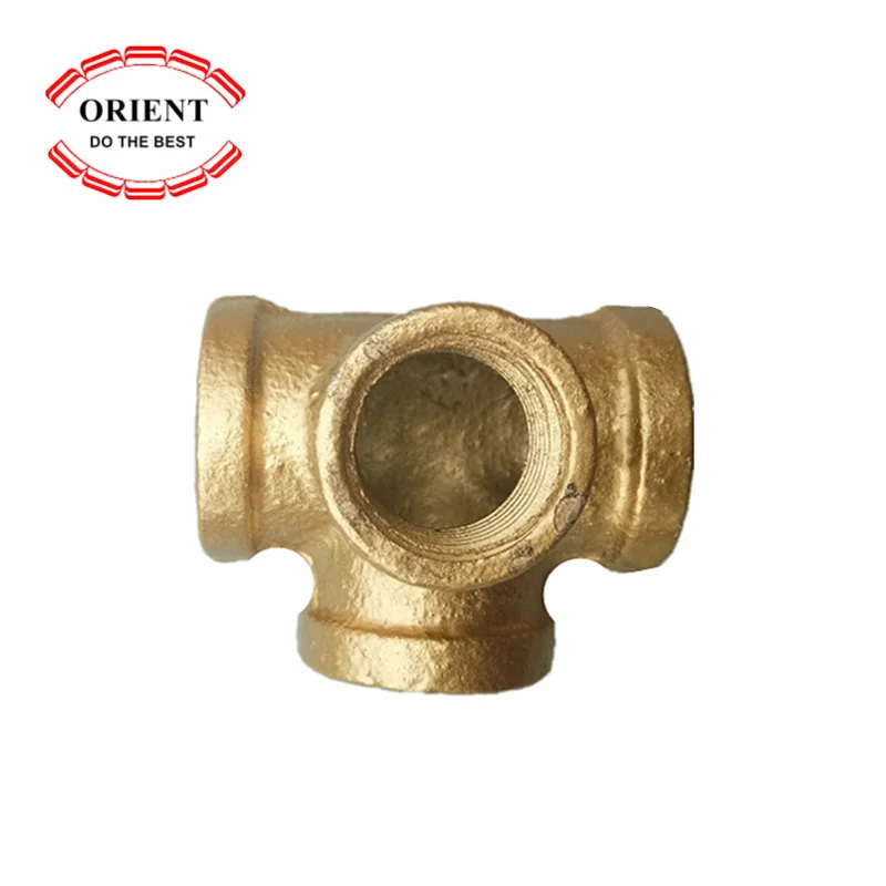 3/4 Inch Pipe Decor Industrial Steel Side Outlet Tee 4-Way Pipe Fitting