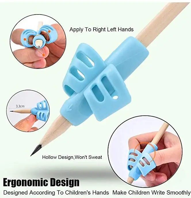 Hollow Ventilation Colorful Children Pen Writing Aid Gel Pencil Grips