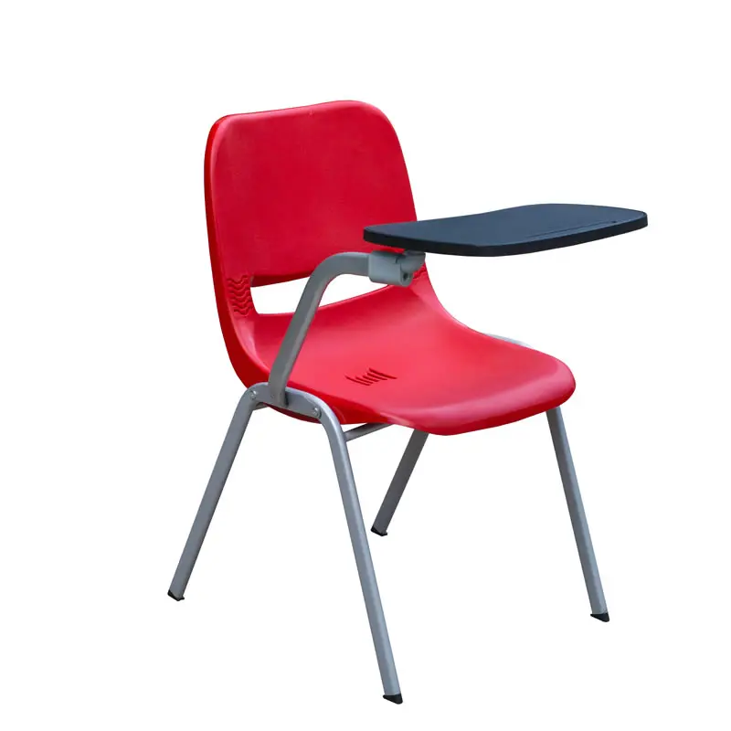 cheap school plastic tablet arm chair with book rack