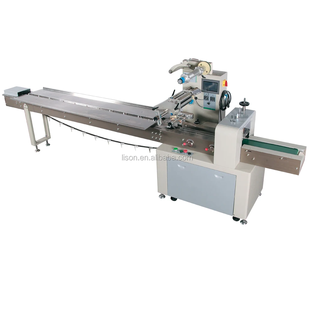 Double lanes double flavors biscuit sandwich machine and pile packing line