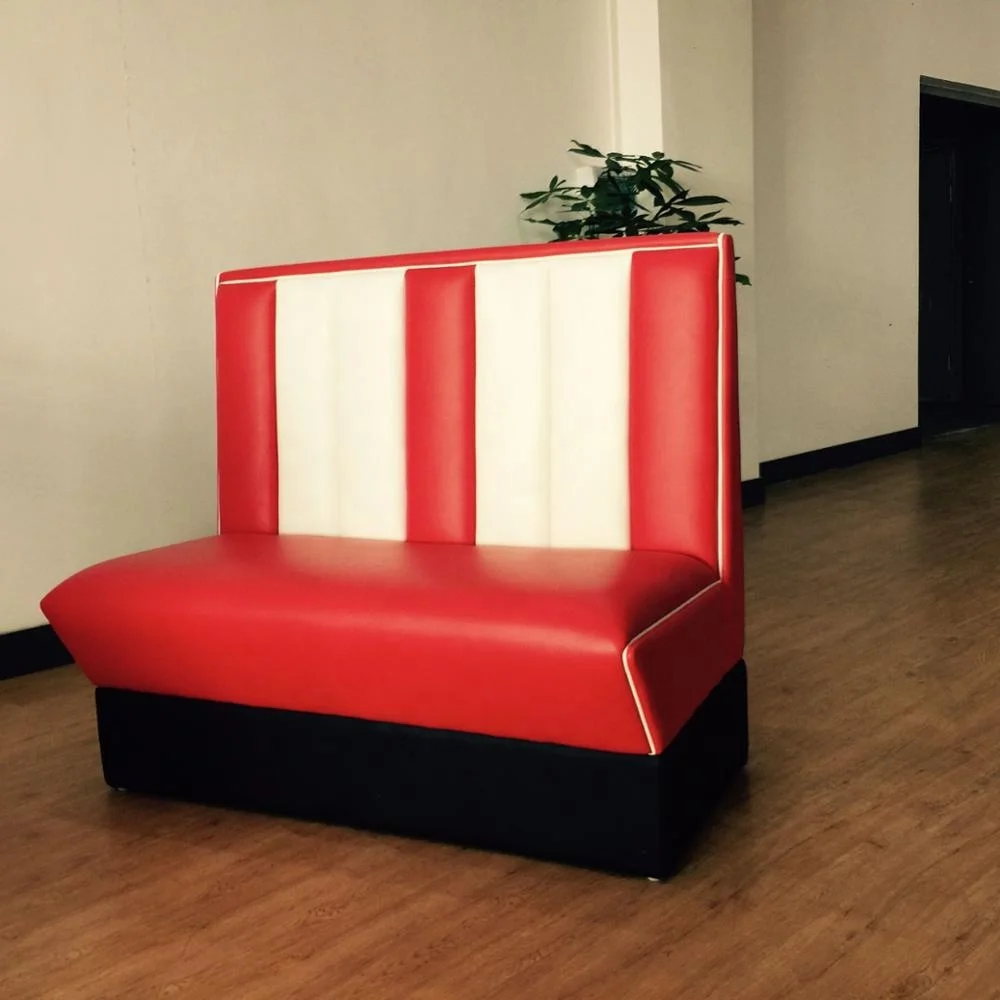 Retro American diner U shape Booth seating modern restaurant furniture fast food furniture