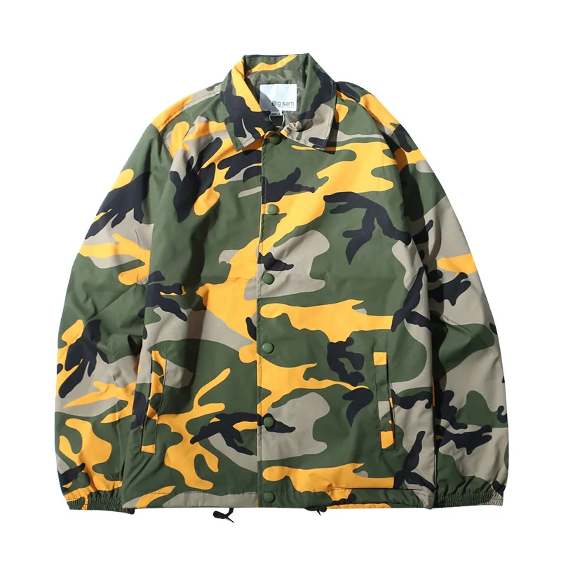 
China factory custom bomber jacket wholesale mens camo nylon coaches jacket 