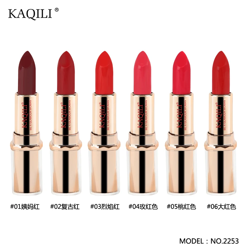 Private label cheap high pigment rose gold woman metallic lipstick pen