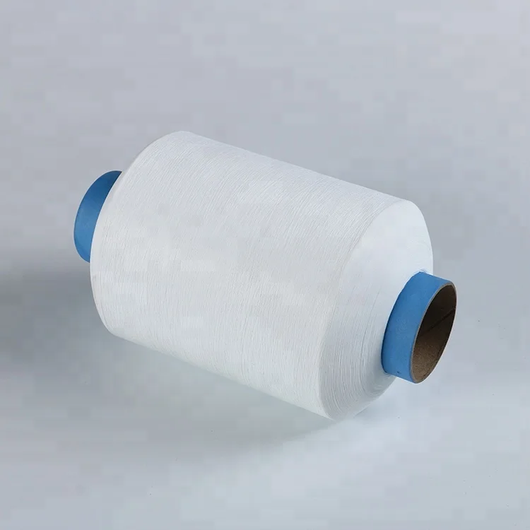 dty 150/48 optical white bleach white 100% polyester filament yarn  polyester twisted yarn polyester yarn 150d 48f dty aa