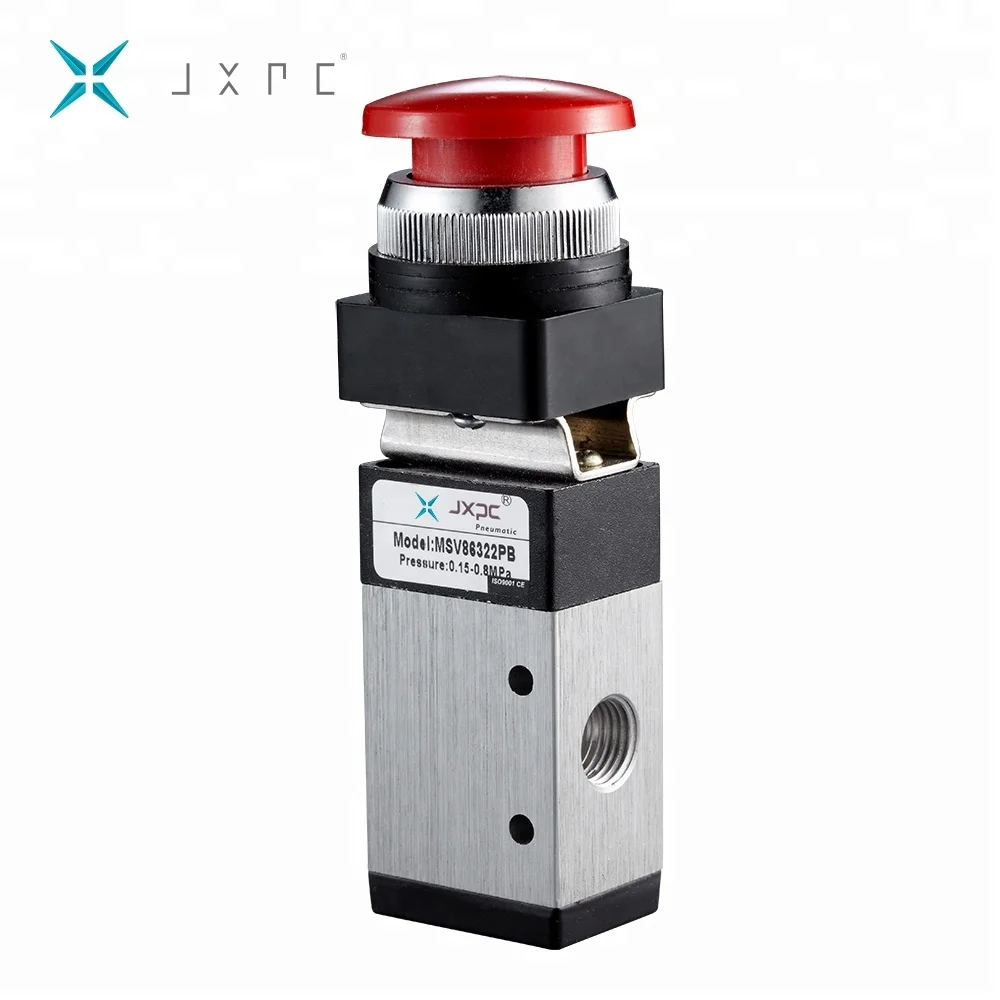 JXPC China Wholesale Quick Push Button Water Pneumatic Air Mechanical Valve