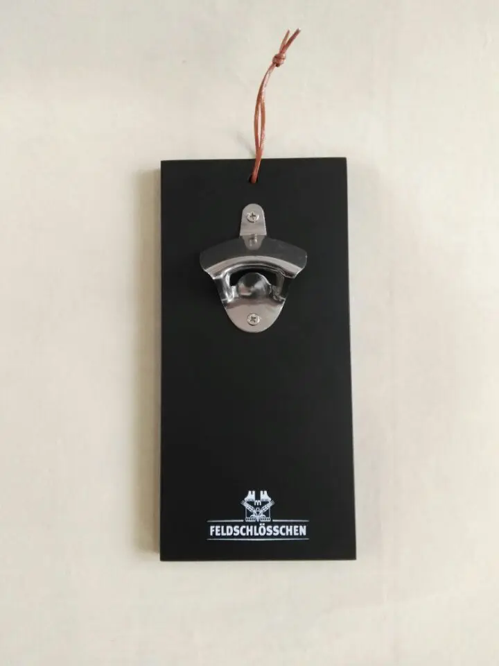 Wall Mounted Bottle Opener - Beer Opener on Unfinished Wood Board for DIY Projects, Home Decoration