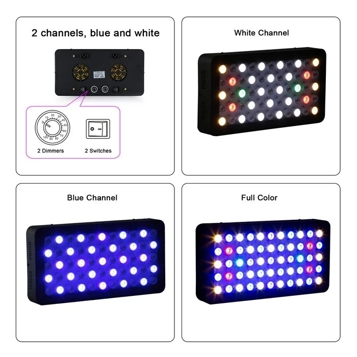 2018 Новый дизайн 55x3 Вт 165 полный спектр аквариумное светодиодное освещение для кораллового рифа