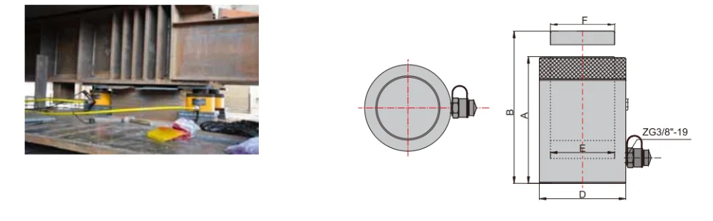 Lock Nut Hydraulic cylinder 10-1000T hydraulic jack