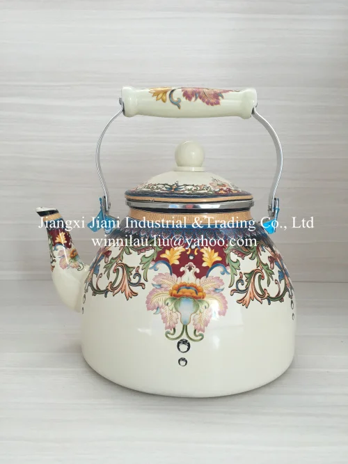 
6.0L camping cast iron enamel coated kettle 