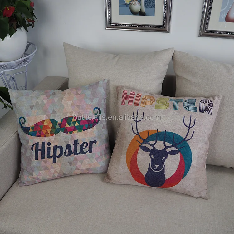 Пользовательские большие размеры, декоративные подушки для уличного стула, квадратные 18*18 наволочки для подушек с принтом усов