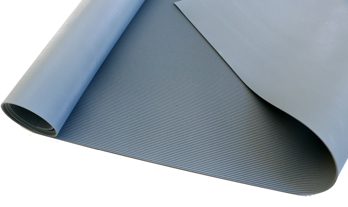 General Use Fine Ribbed Rubber Floorings Anti Fatigue Rubber Sheet Carpets Gym Mats