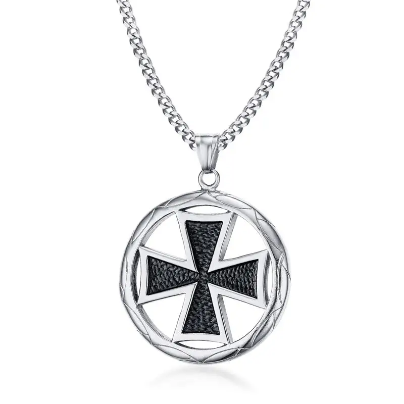 
Personalized design round shaped with cross design necklace jewelry pendant 